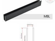 Aluminium Glazing Channel - 30mm x 14mm - Matt Black